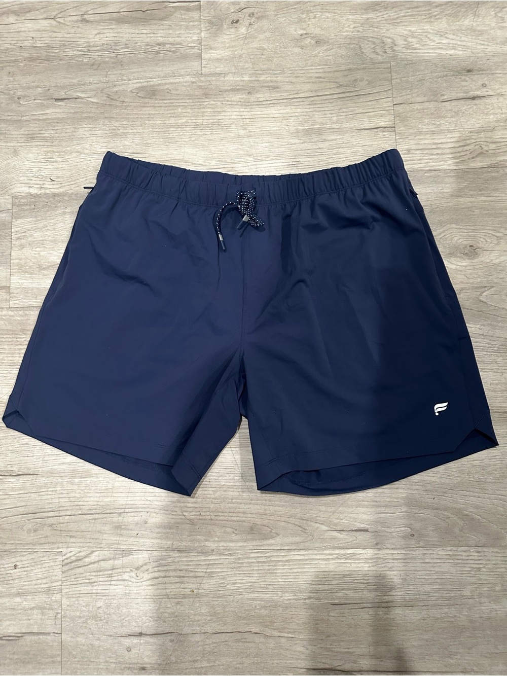 Fabletics Men's Navy Blue Swim Trunks with Drawstring
